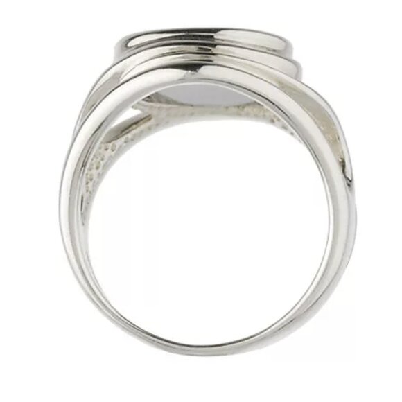 Sterling Silver 925 Australian Opal Mosaic Doublet Ring Size 9 - Picture 4 of 11